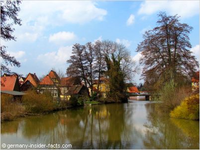 wörnitz river in dinkelsbühl