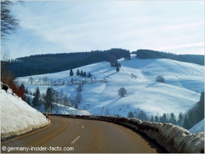 touring on a wintry road