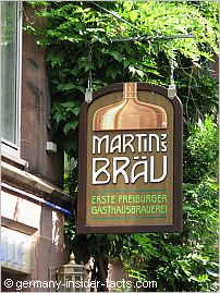 sign of the local martinsbräu beer