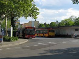 View to the main bus hub at Freiheitsplatz