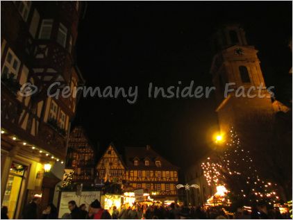 christmas market at night