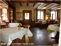 a cosy gaststube in a pension