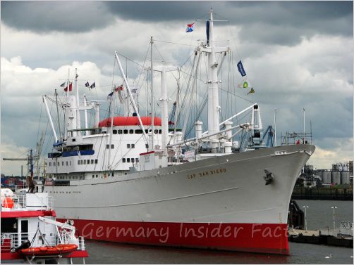 big ship in hamburg