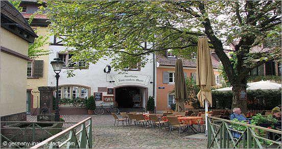 al fresco restaurant area in freiburg