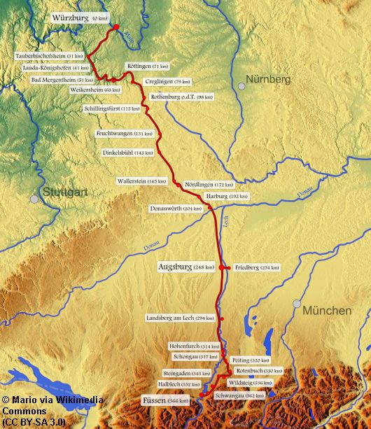 romantic road map