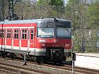 s-bahn train arriving at a station