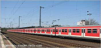 red s-bahn train