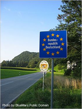 Green border between Austria and Germany