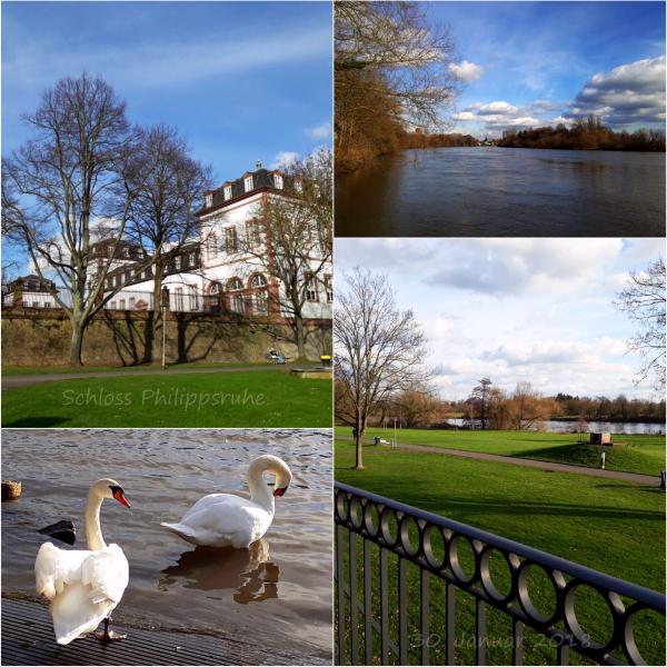 Schloss Philippsruhe and the river scenery in Hanau