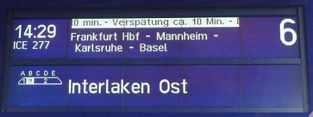 German train schedules