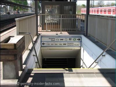 Changing platforms at a train station